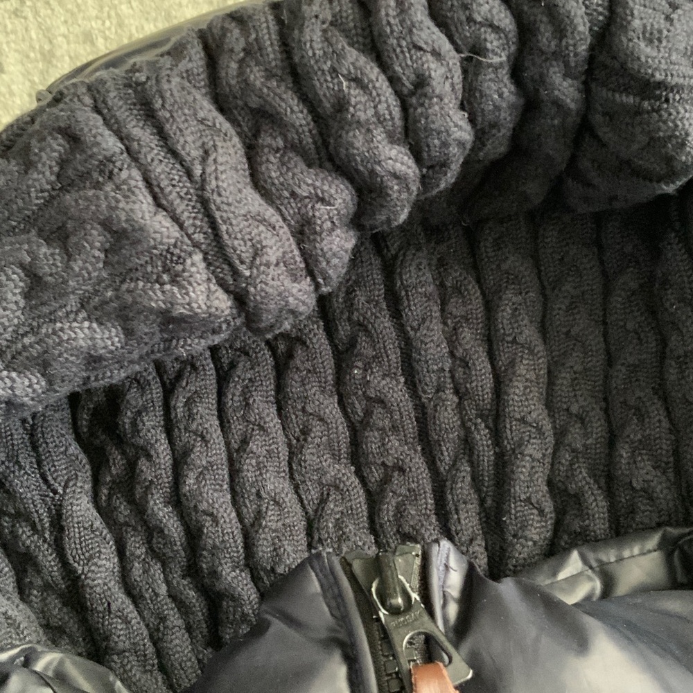 Rudsak Dark Navy long fitted quilted puffer coat size M - Picture 12 of 13